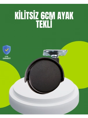 ® Kilitsiz 6 cm Tekerlek Ayak Tek Adet