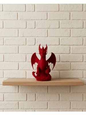 ® Kırmızı Ejderha Biblo 12 cm Dekoratif Fantastik Obje Hediyelik Süs Eşyası