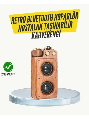 ® Klasik Görünümlü Bluetooth Hoparlör 360 Derece Stereo ve FM Radyo