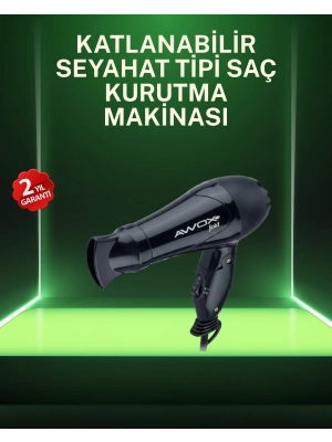 ® Kompakt Katlanabilir Saç Kurutma Makinesi Ev ve Seyahat Uyumlu