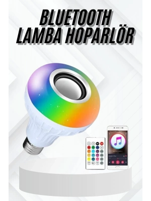 ® Lamba Hoparlör Ampül Görünümlü Renk Değiştirebilen Android ve İOS Uyumlu