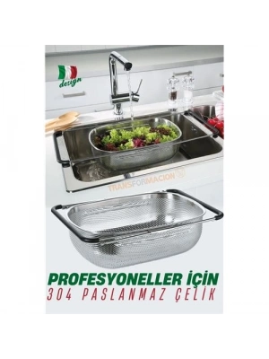 Lavabo Süzgeci Ayarlanabilir Kevgir 304 Paslanmaz Çelik 721523