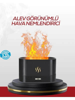 ® LED Işıklı Buhar Makinesi Alev Efektli Kumandalı Oda Nemlendirici