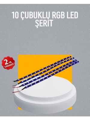 LED Yağmur Işığı Seti 10 Adet Meteor Çubuk Aydınlatma
