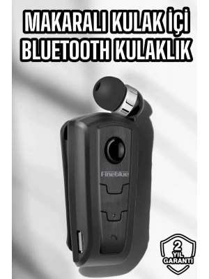 ® Makaralı Bluetooth Kulaklık Kulak İçi Android iOS Uyumlu Titreşimli