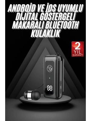 ® Makaralı Bluetooth Kulaklık Telefon Uyumlu Makaralı TF Kart Girişli Güç Göstergeli