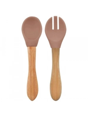 ®   Mama Kaşığı ve Çatal Seti Woody Brown