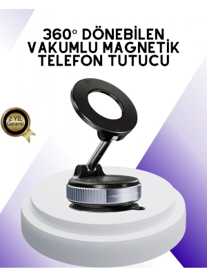 ® Manyetik Araç Telefon Tutucu 360 Derece Dönebilen Vakumlu Stand