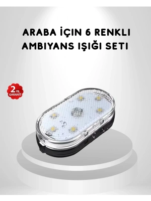 ® Manyetik Montajlı Araba İçi Ambiyans Işıkları – Kablosuz ve Şık Tasarım