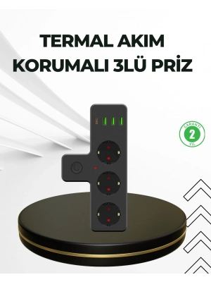 ® Masa Üstü Çoklu Priz USB ve Type-C Çıkışlı Güç Dağıtıcı