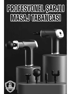 ® Masaj Aleti Masaj Tabancası Darbeli Şarjlı Kas Ve Vücut Ağrıları İçin
