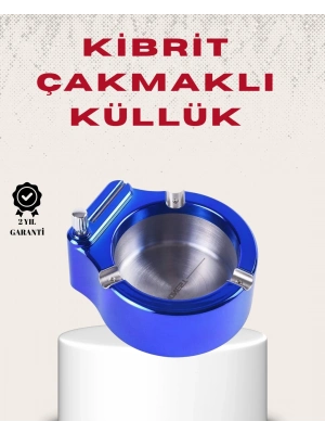 ® Metal Küllük ve Çakmak Seti Yuvarlak Modern Tasarım