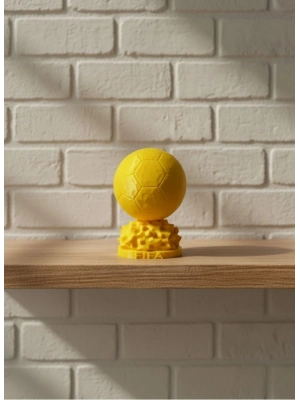 ® Mini FIFA Futbol Topu Biblo Sarı Renk 10cm Spor Temalı Dekor