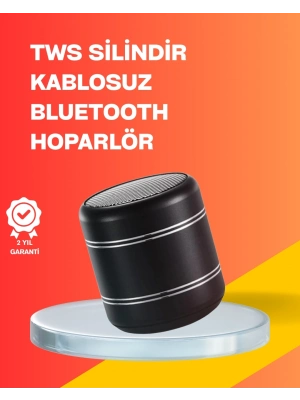 ® Mini Silindir Kablosuz Hoparlör Güçlü Ses 4W Bas + TWS Senkron Özellik