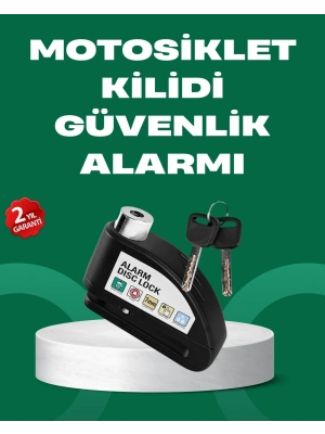 ® Motosiklet Scooter Bisiklet Tekerlek Disk Kilidi Alarmlı Güvenlik