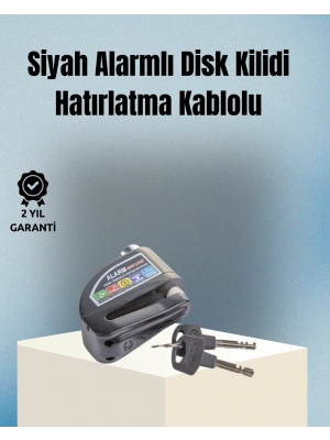 ® Motosiklet ve Bisiklet İçin 6mm Pinli Alarmlı Disk Kilidi
