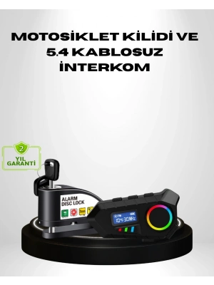 ® Motosiklet ve Günlük Kullanım İçin Bluetooth Hoparlör ve Disk Kilidi Seti