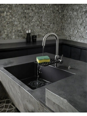 ® Musluğa Monte Sünger Organizeri Hijyenik Drenajlı Pratik Tasarım