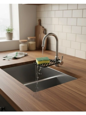 ® Mutfak Musluk Üstü Sünger Tutucu Tezgah Düzenleyici Organizer