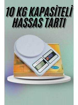® Mutfak Tartısı Dijital Göstergeli Hassas Tartı 10 Kg Kapasiteli
