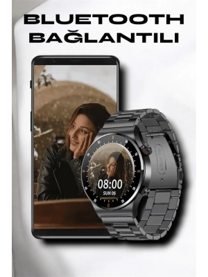 ® NFC ve Kablosuz Şarjlı Akıllı Saat EKG, Nabız & Spor Modları ile iOS ve Android Uyumlu