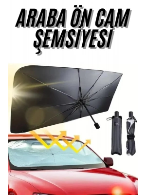 ® Ön Cam Güneşlik Şemsiye Tüm Araçlar İçin Araba Katlanabilir Güneşlik