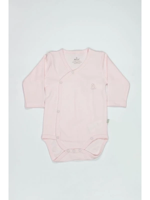 ®   Organik Natural Basic Style Kruvaze Uzun Kol Body BS17102 Pembe