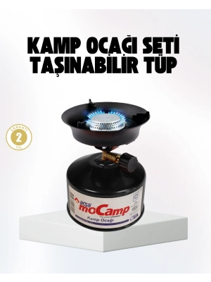 ® Outdoor Kamp Ocağı Gazlı Taşınabilir Pişirme Seti Üç Ayaklı Denge Aparatlı