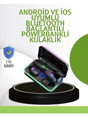® Oyun Modlu E10 Bluetooth Kulaklık Powerbank ve LED Ekranlı