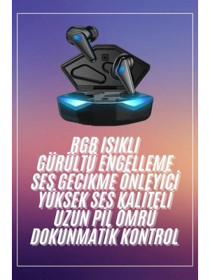 ® Oyuncu Kulaklığı Mikrofonlu Kablosuz Gaming Kulaklık Powerban Yüksek Ses Kaliteli