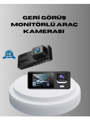 ® Park Modlu 3 Kameralı Araç Kayıt Cihazı 1080P Ön Kamera 2’’ Ekran
