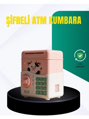 ® Pembe Şifreli Eğitici ATM Kasa Çocuk Kumbarası
