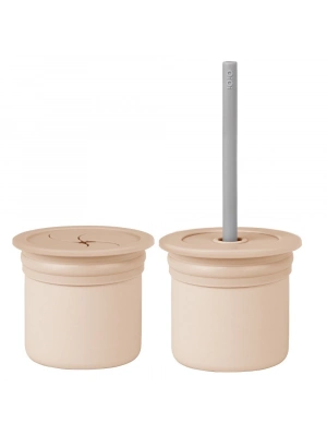 ®   Ham+Hüp Pipetli Silikon Bardak Seti Bubble Beige / Powder Grey