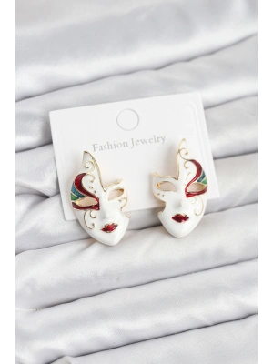 ® Pirinç Maske Model Kadın Küpe