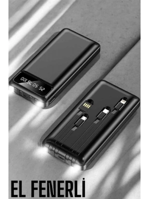 ® Powerbank 20.000 Mah Dijital Göstergeli LCD Ekran Uzun Pil Ömrü