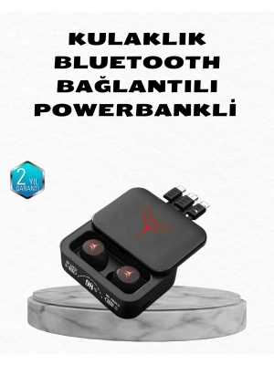 ® Powerbank Özellikli Bluetooth Kablosuz Kulaklık – Dokunmatik Kontrol, Uzun Pil Ömrü, Ergonomik Tasarım