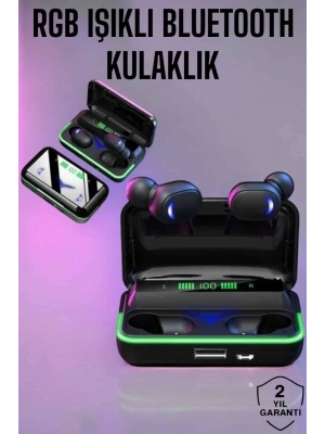® Powerbank Özellikli Kablosuz Bluetooth Kulaklık RGB Işıklı