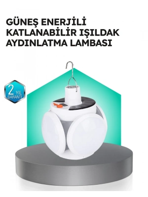 ® Pratik Katlanabilir Solar LED Aydınlatma Lambası