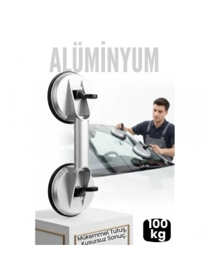 ® Profesyonel Alüminyum 100 KG Kilitli Vantuzlu Ağır Cam Seramik Fayans Mermer Kaldırıcı 115 mm