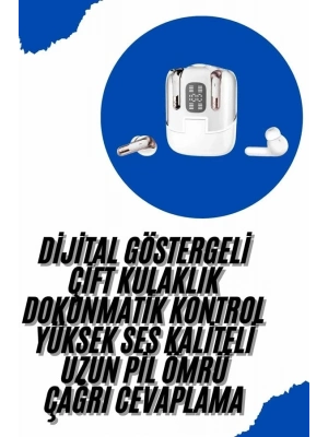 ® Profesyonel Dijital Göstergeli Düşük Gecikme Bluetooth Kulaklık Çift Kulaklık