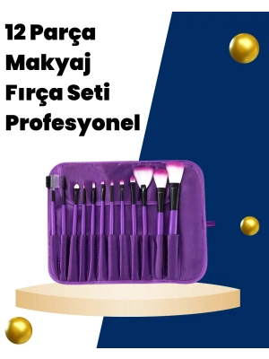 ® Profesyonel Makyaj Uygulamalarına Özel 12 Parça Kompakt ve Hafif Makyaj Fırça Seti