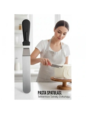 ® Profesyonel Pasta Hazırlama ve Şekillendirme Spatulası 304 Paslanmaz Çelik