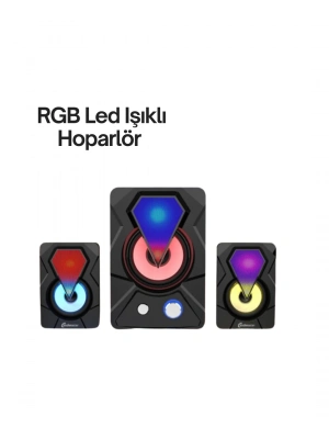 ® Renkli LED Işıklı Hoparlör
