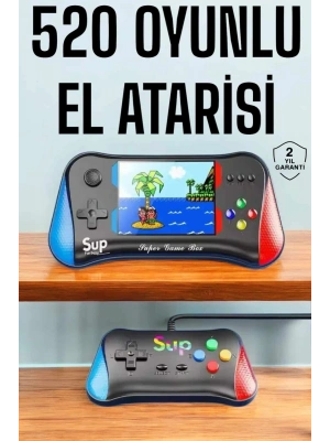 ® Retro 500 Oyunlu Nostaljik Oyunlu El Atari Gamebox Oyun Konsolu Çift Destekli