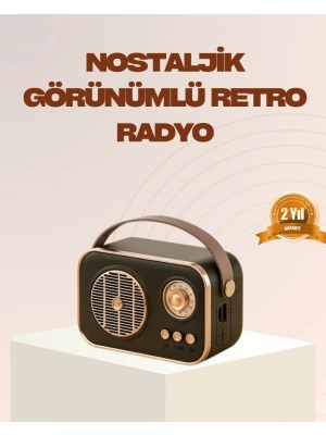 ® Retro Bluetooth Radyo – Nostaljik Tasarım, TF Kart ve USB Destekli