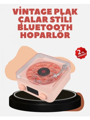 ® Retro Kristal Netliğinde Ses – Gece Işıklı Retro Bluetooth Hoparlör