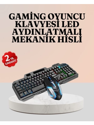® RGB Aydınlatmalı Oyuncu Klavye Mouse – Mekanik Hissiyat, Maksimum Kontrol