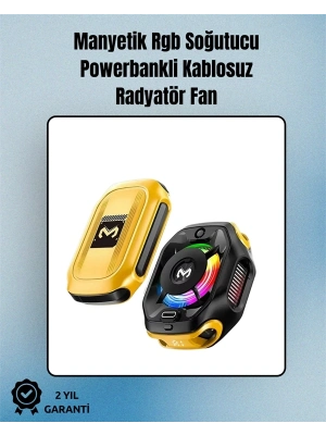 ® RGB Işıklı Girdap Fanlı Mobil Soğutucu | Manyetik Montaj | Type-C Girişli