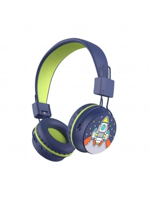 ® Roket Desenli Bluetooth Kulak Üstü Kablosuz Kulaklık