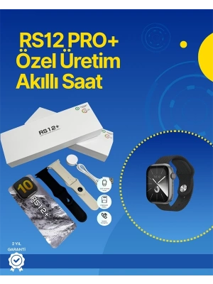 ® . RS12 PRO+ 2025 Serisi Full Ekranlı Akıllı Saat – 2GB Hafıza, Titanyum Kasa, Suya Dayanıklı, Uzun Şarj Süresi Garantili Model